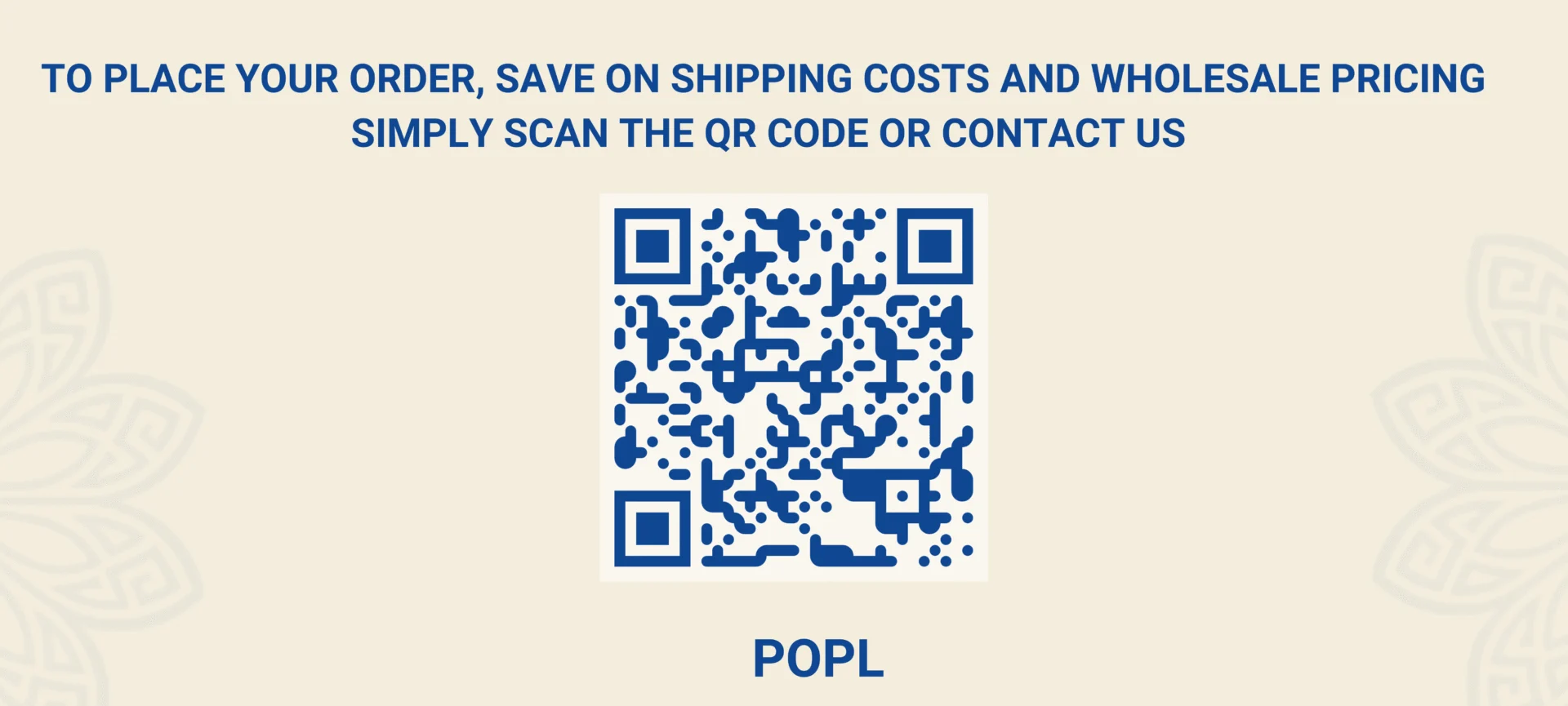 To place your order, save on shipping costs and wholesale pricing simply scan the qr code or contact us (1)